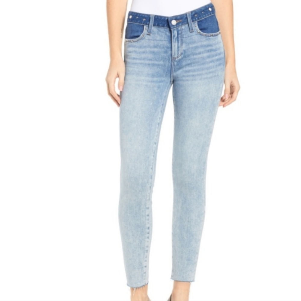 PAIGE Verdugo Ankle Skinny Jeans Raw Hem Sz 24